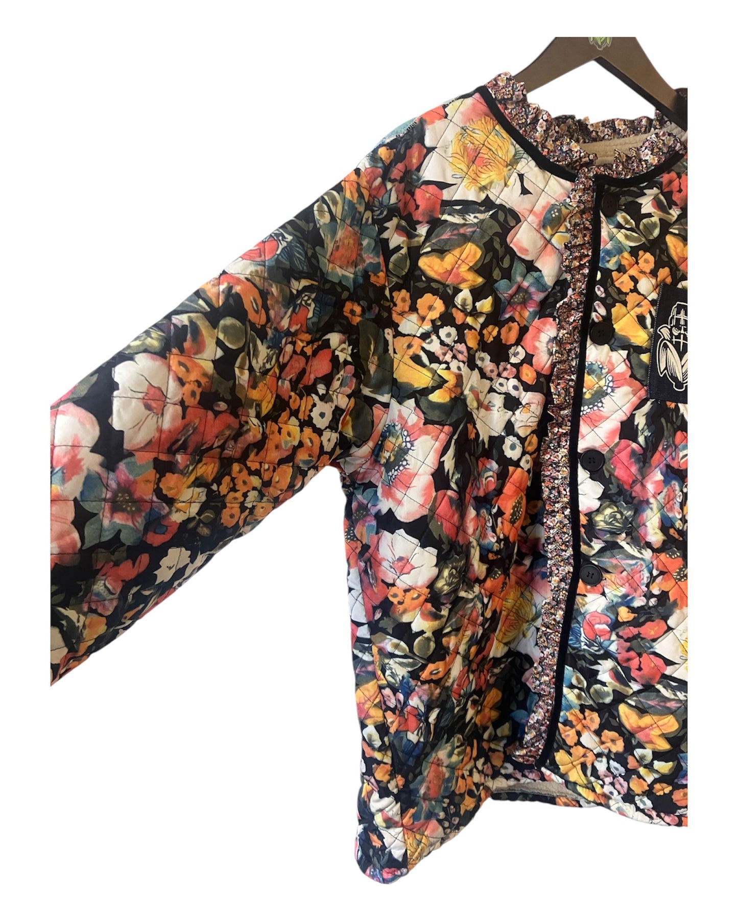 Cut & Sew Frida Kahlo Vintage Quilted Jacket