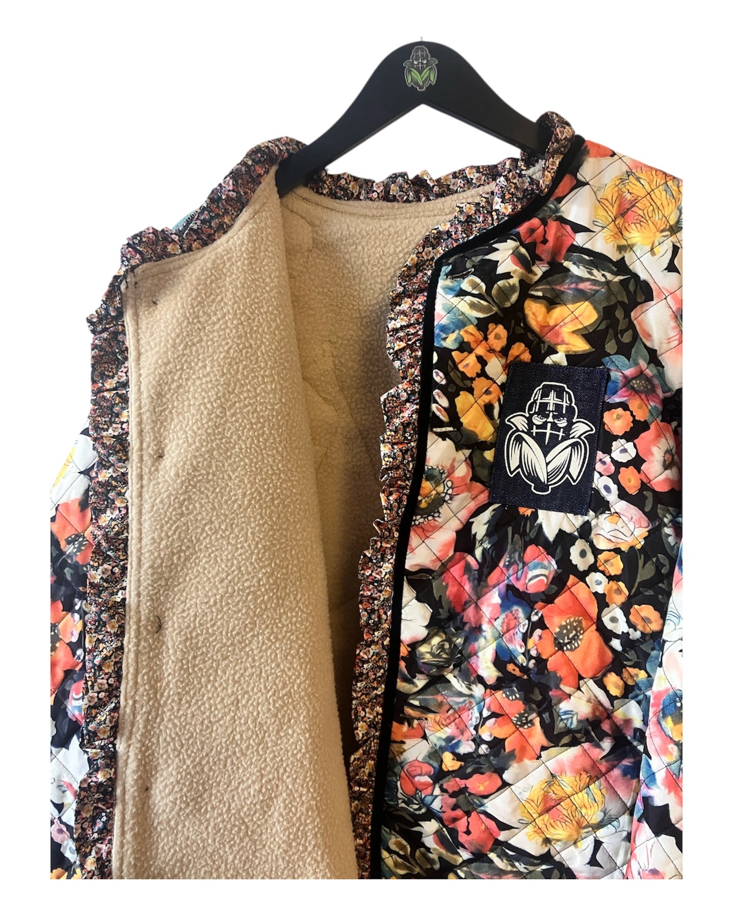 Cut & Sew Frida Kahlo Vintage Quilted Jacket