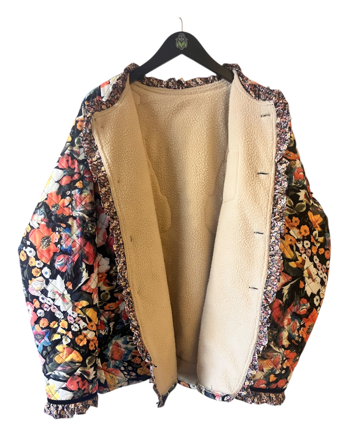 Cut & Sew Frida Kahlo Vintage Quilted Jacket
