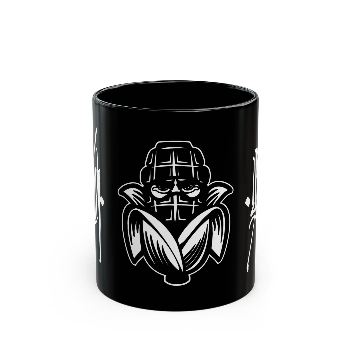 Corn Grenade Black Mug