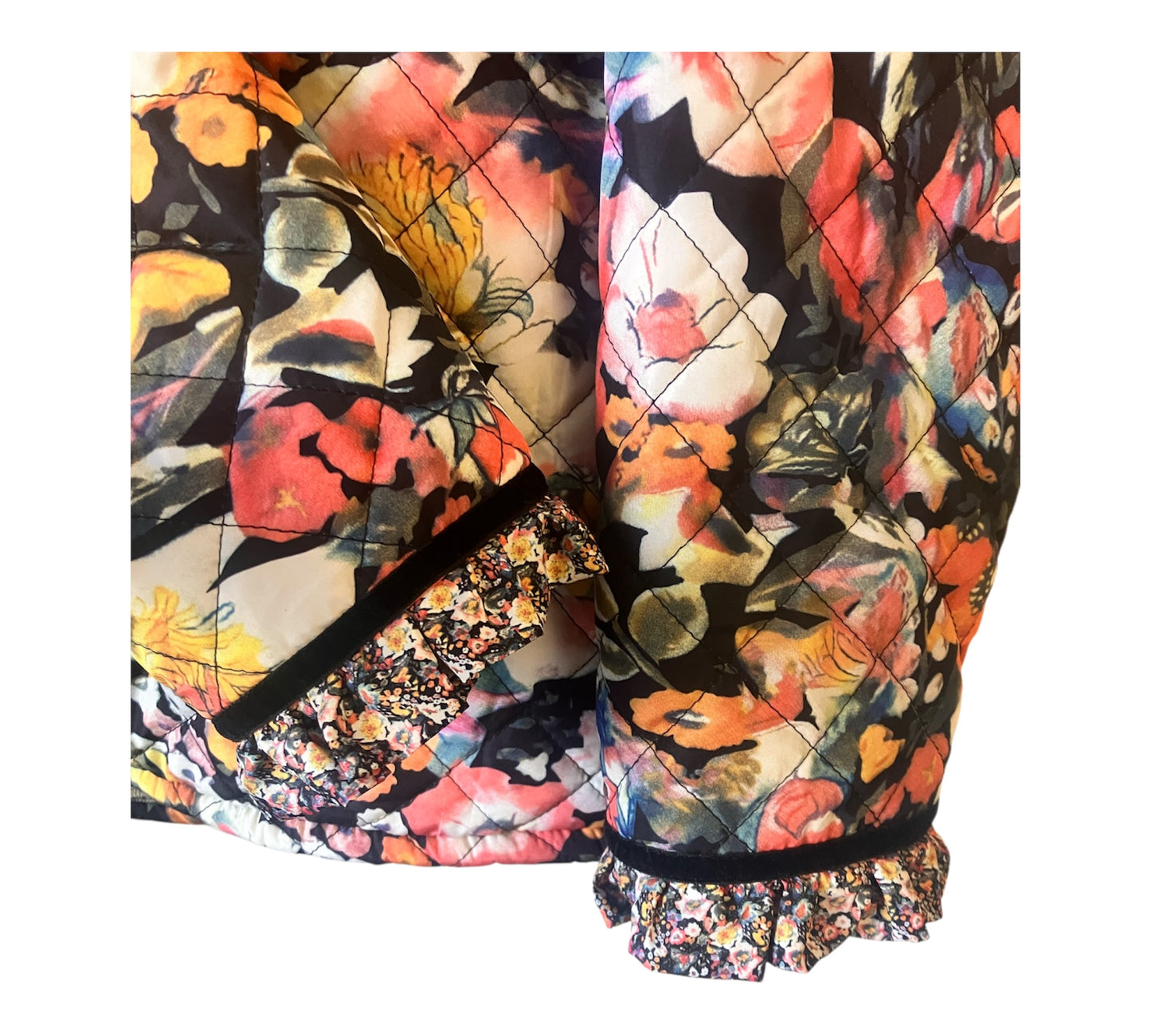 Cut & Sew Frida Kahlo Vintage Quilted Jacket