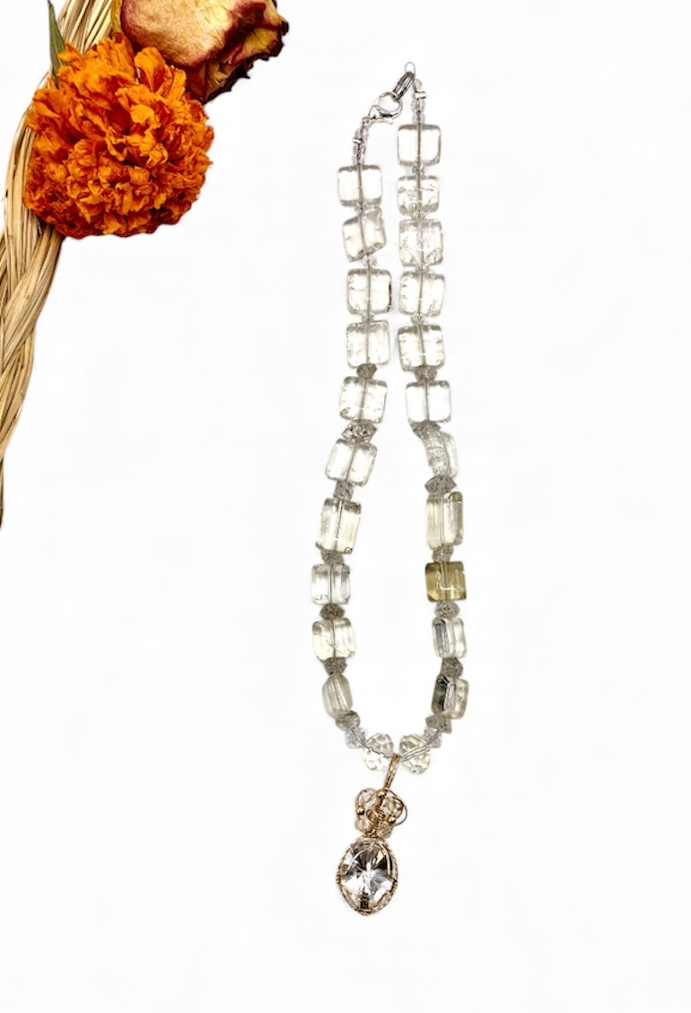 Wrapped Quartz Necklace