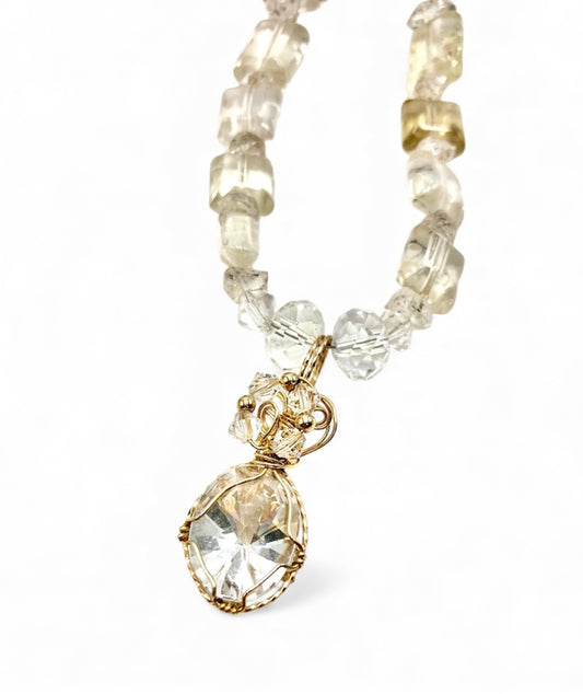 Wrapped Quartz Necklace