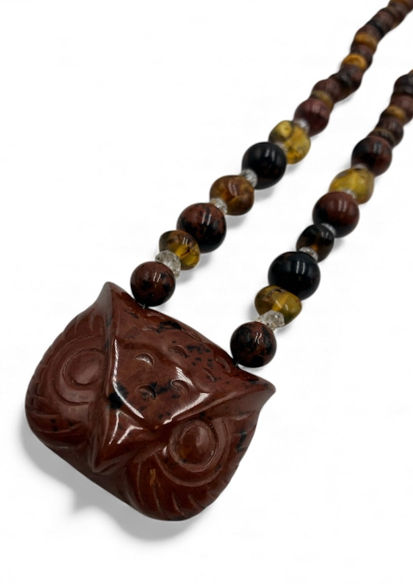 Mahogany Obsidian Owl