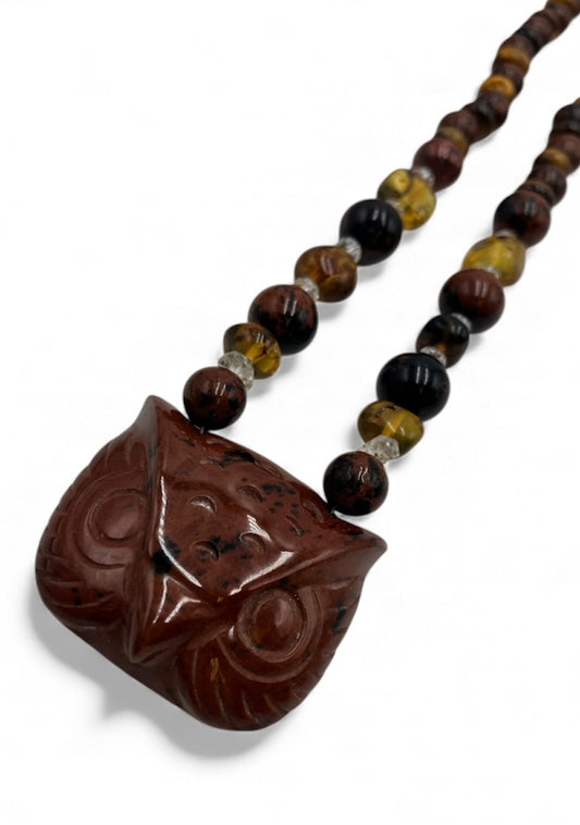 Mahogany Obsidian Owl