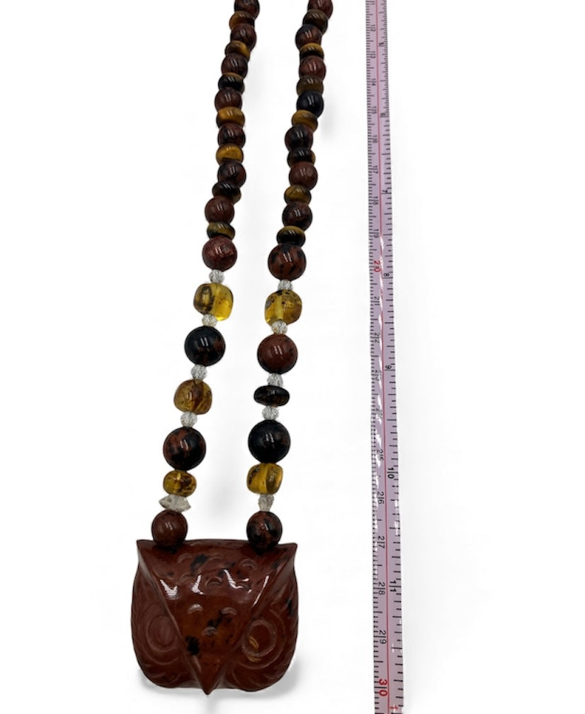 Mahogany Obsidian Owl